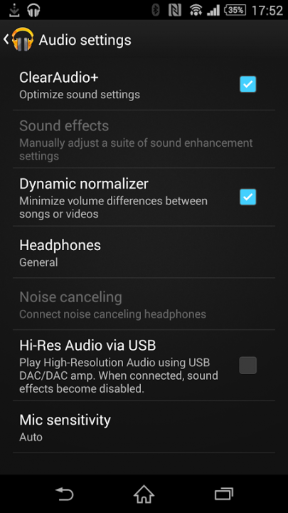 Xperia Z3 Audio